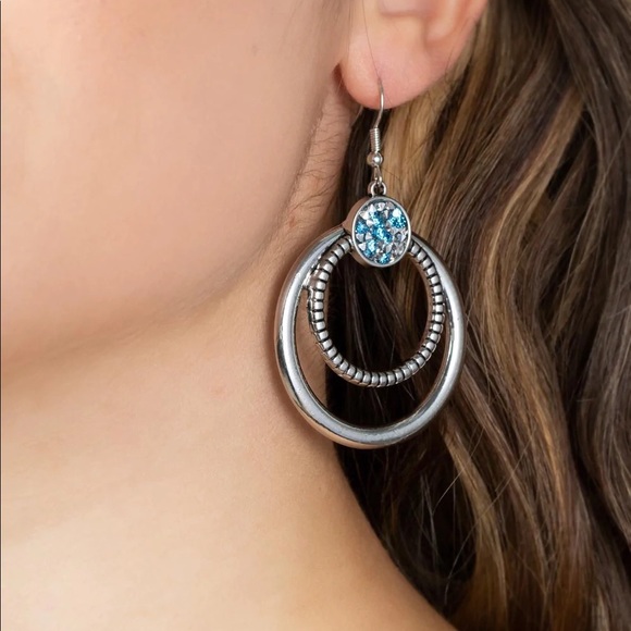 Paparazzi Spun Out Opulence - Blue Earrings